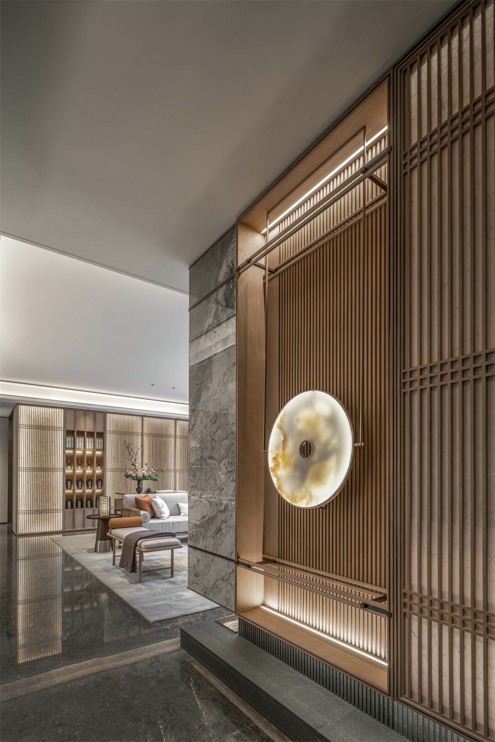 整木定制新中式風格，125㎡樣板房賞析(圖3)