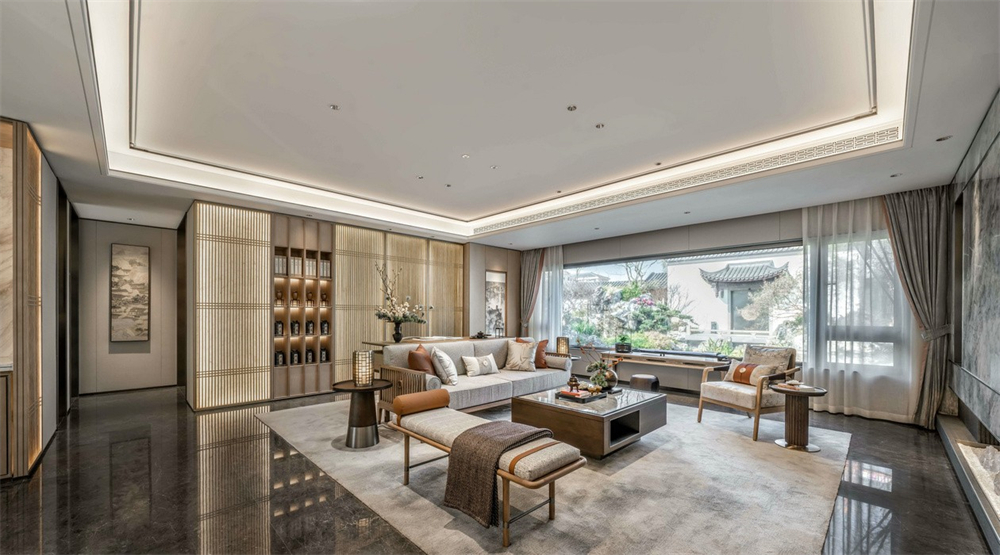 整木定制新中式風格，125㎡樣板房賞析(圖7)