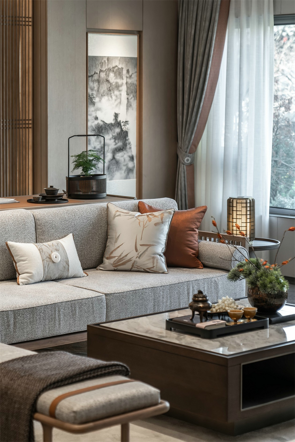 整木定制新中式風格，125㎡樣板房賞析(圖8)